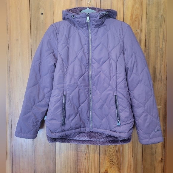 Free Country Jackets & Blazers - Free Country Purple Quilted Varsity Jacket